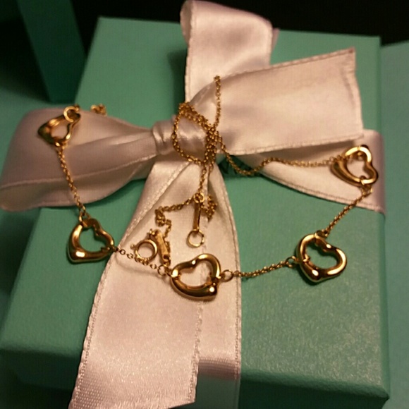 Tiffany & Co. 18k Gold Open Hearts Necklace - Picture 5 of 5